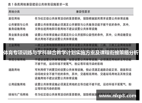 体育专项训练与学科融合教学计划实施方案及课程衔接策略分析